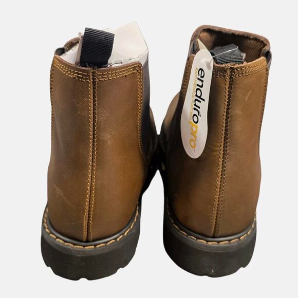 Leather Work Boots Men 14 Brown Brahma Nash Hunting Enduropro Oil Resistant NIB - Picture 2 of 5